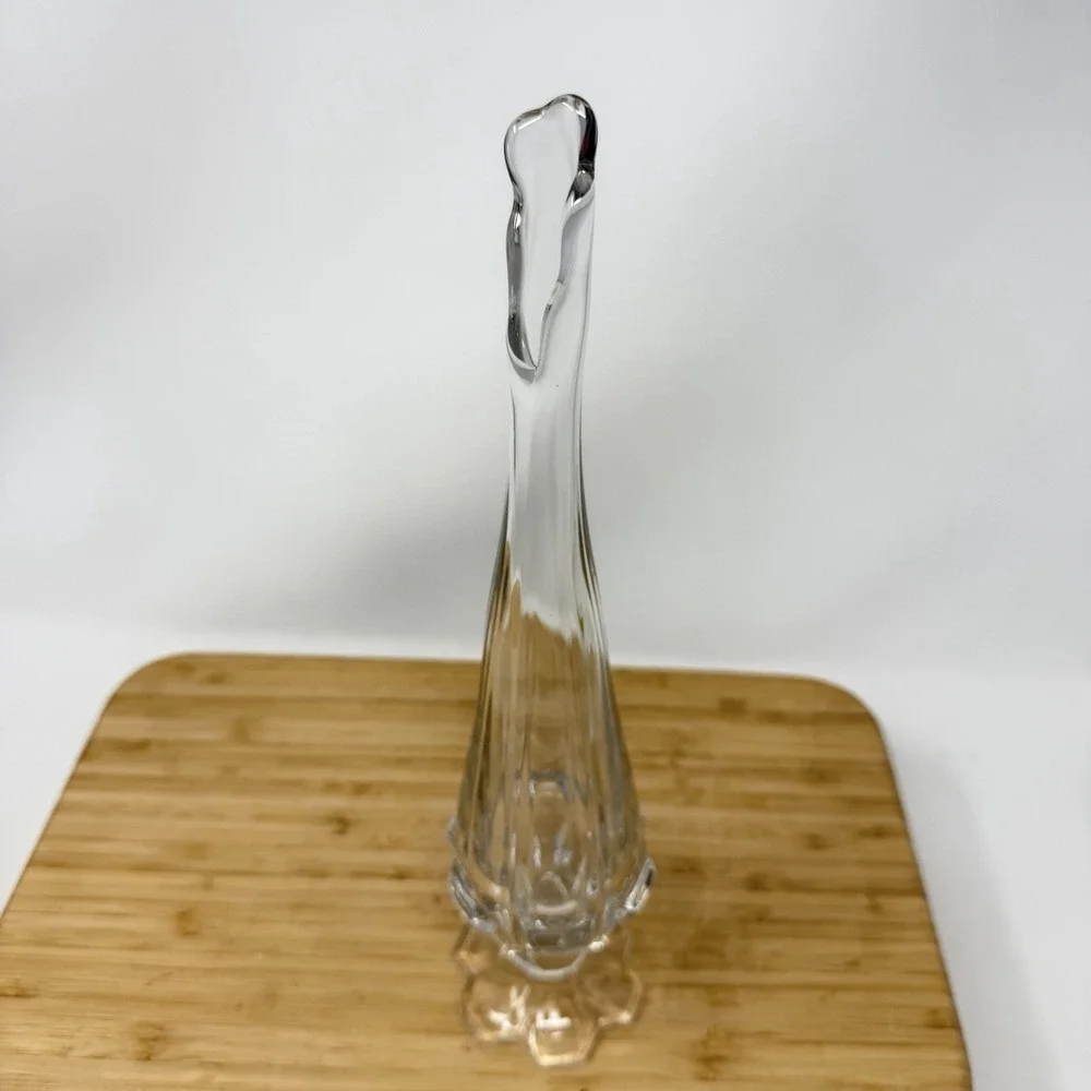 Vintage Fenton Valencia Clear Swung Glass 11.5